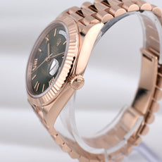 Rolex Day Date 40 Olive Green Rose Gold 228235 2025
