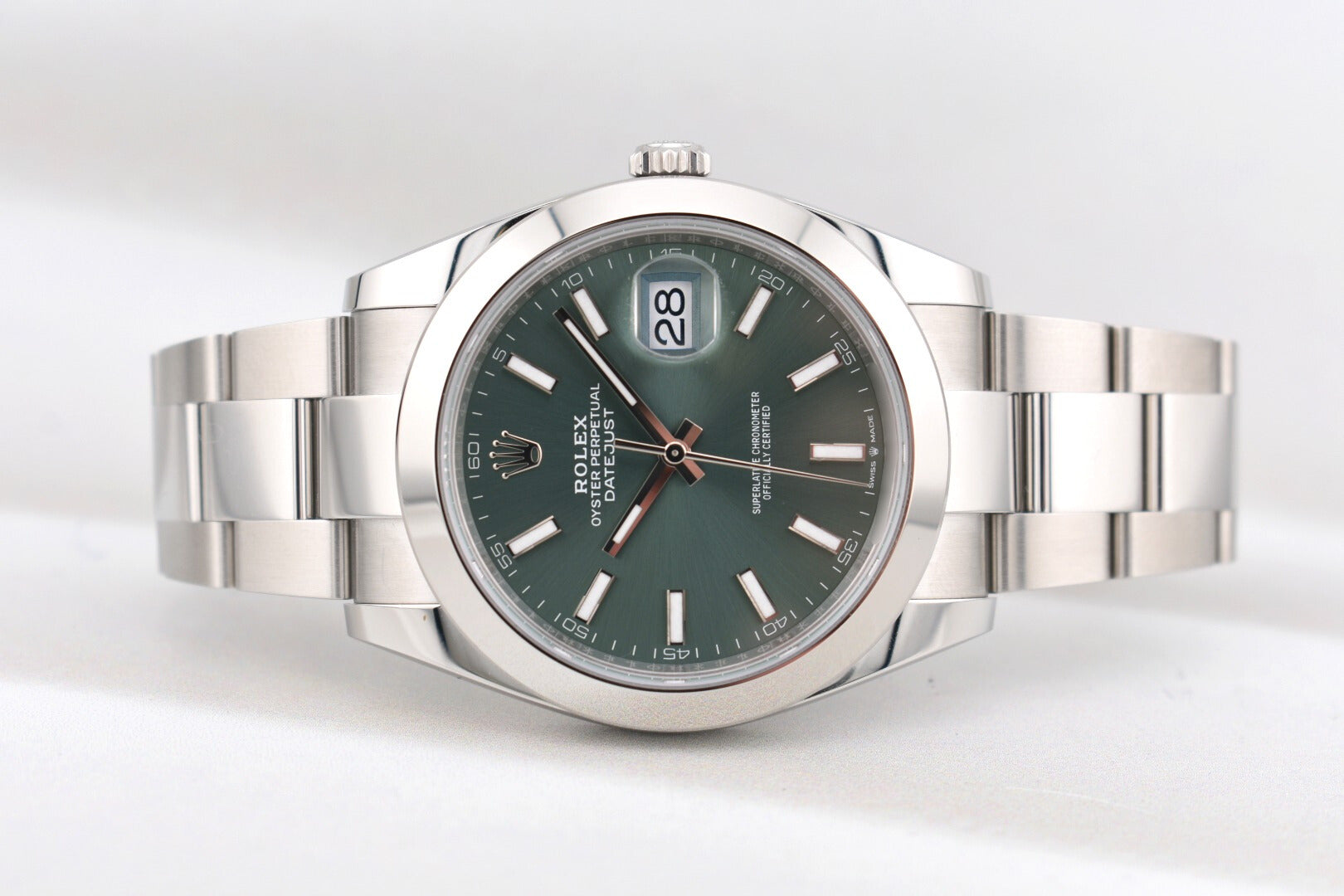 Rolex Datejust 41 Mint Green Dial Oyster Band 126300 2025