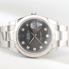 Rolex Datejust 41 Rhodium Diamond Dial Oyster Band 126334 2025