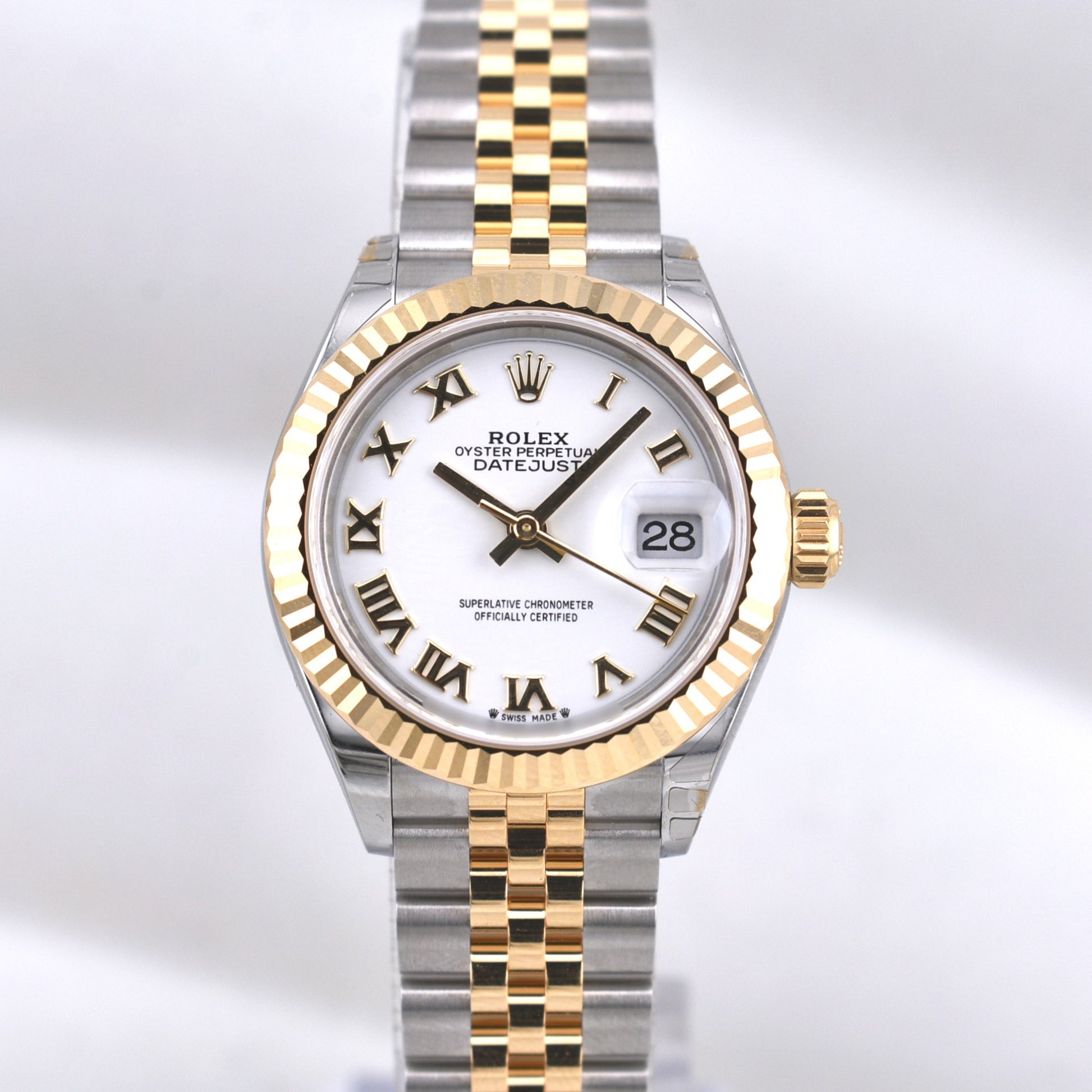 Rolex Lady Datejust 28 Two Tone White Roman Dial 279173 2026