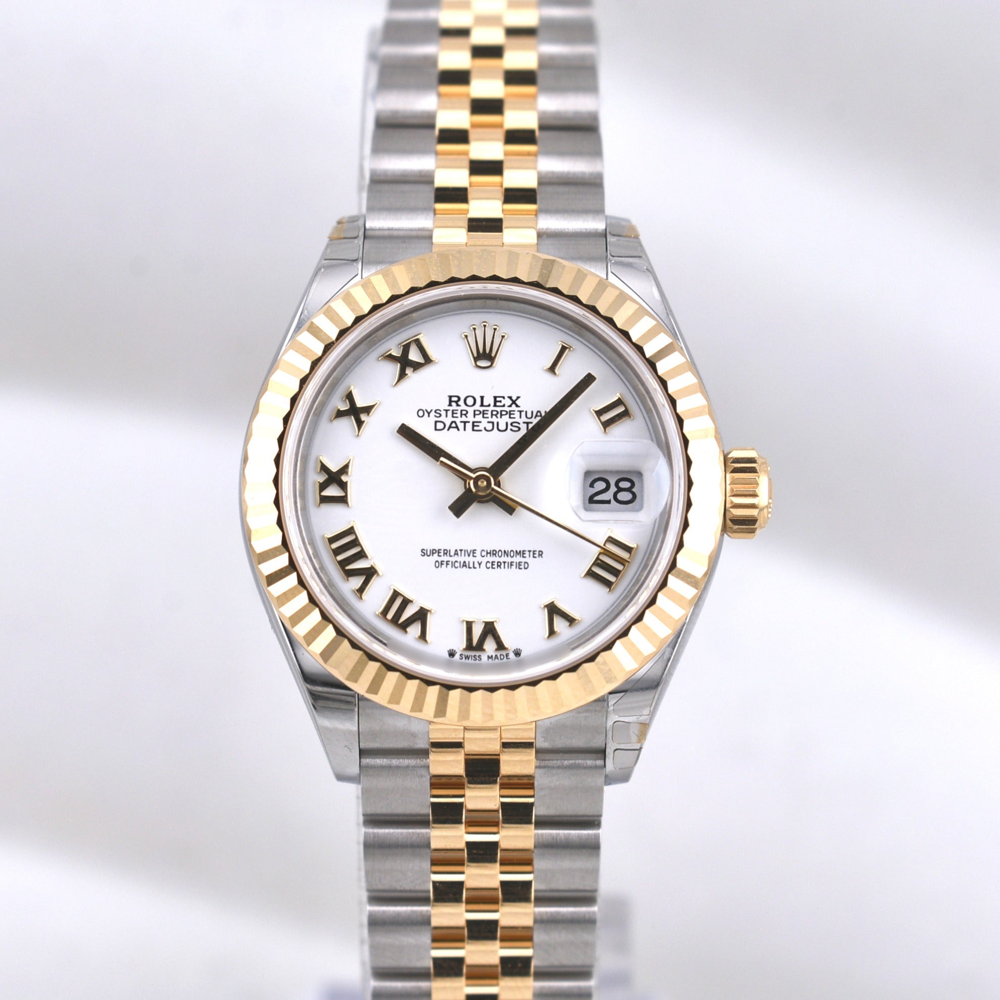 Rolex Lady Datejust 28 Two Tone White Roman Dial 279173 2026