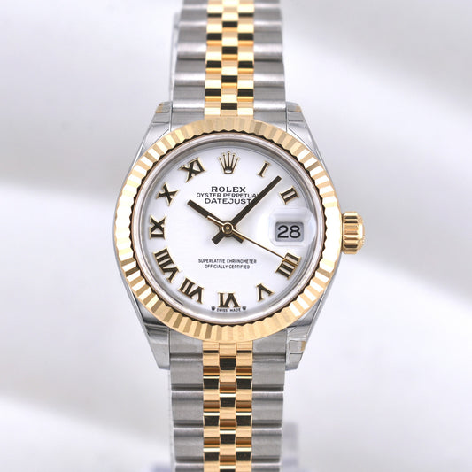 Rolex Lady Datejust 28 Two Tone White Roman Dial 279173 2026