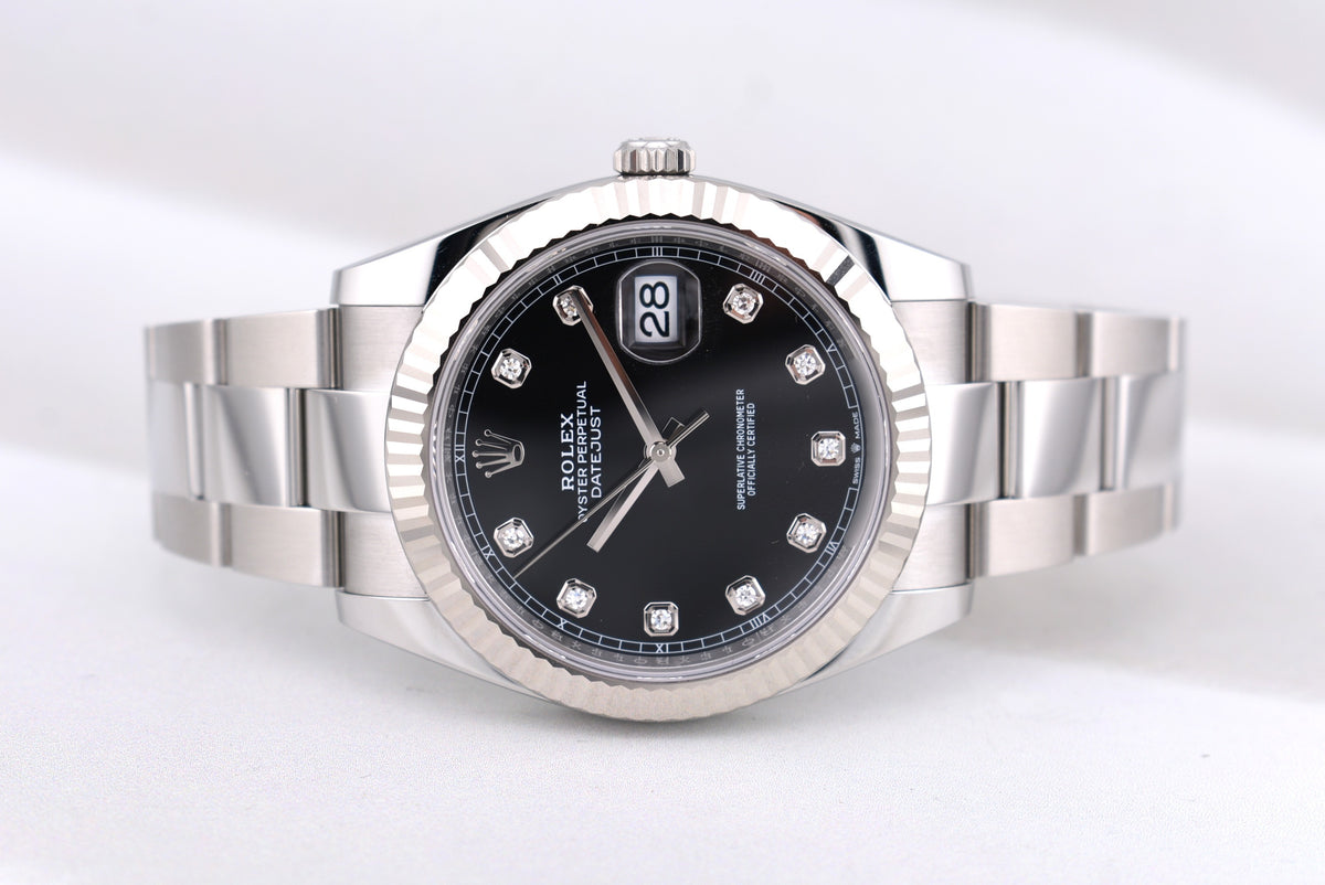 Rolex Datejust 41 Black Diamond Dial Oyster Band 126334 2026