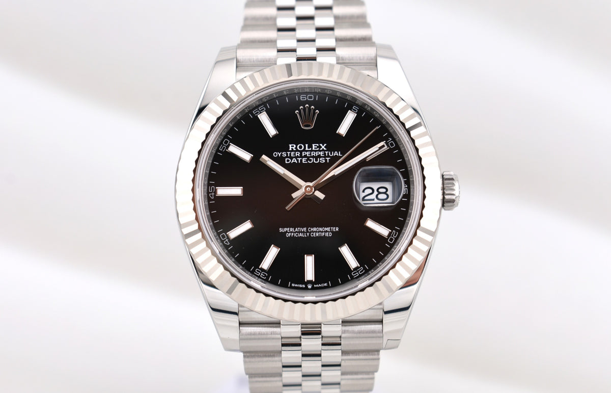 Rolex Datejust 41 Black Index Dial Jubilee Band 126334 2026