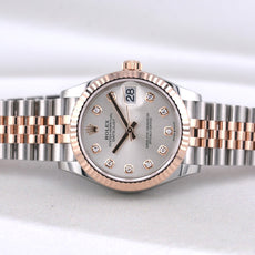 Rolex Datejust 31 Two Tone Rose Gold Silver Diamond Dial 278271 2026