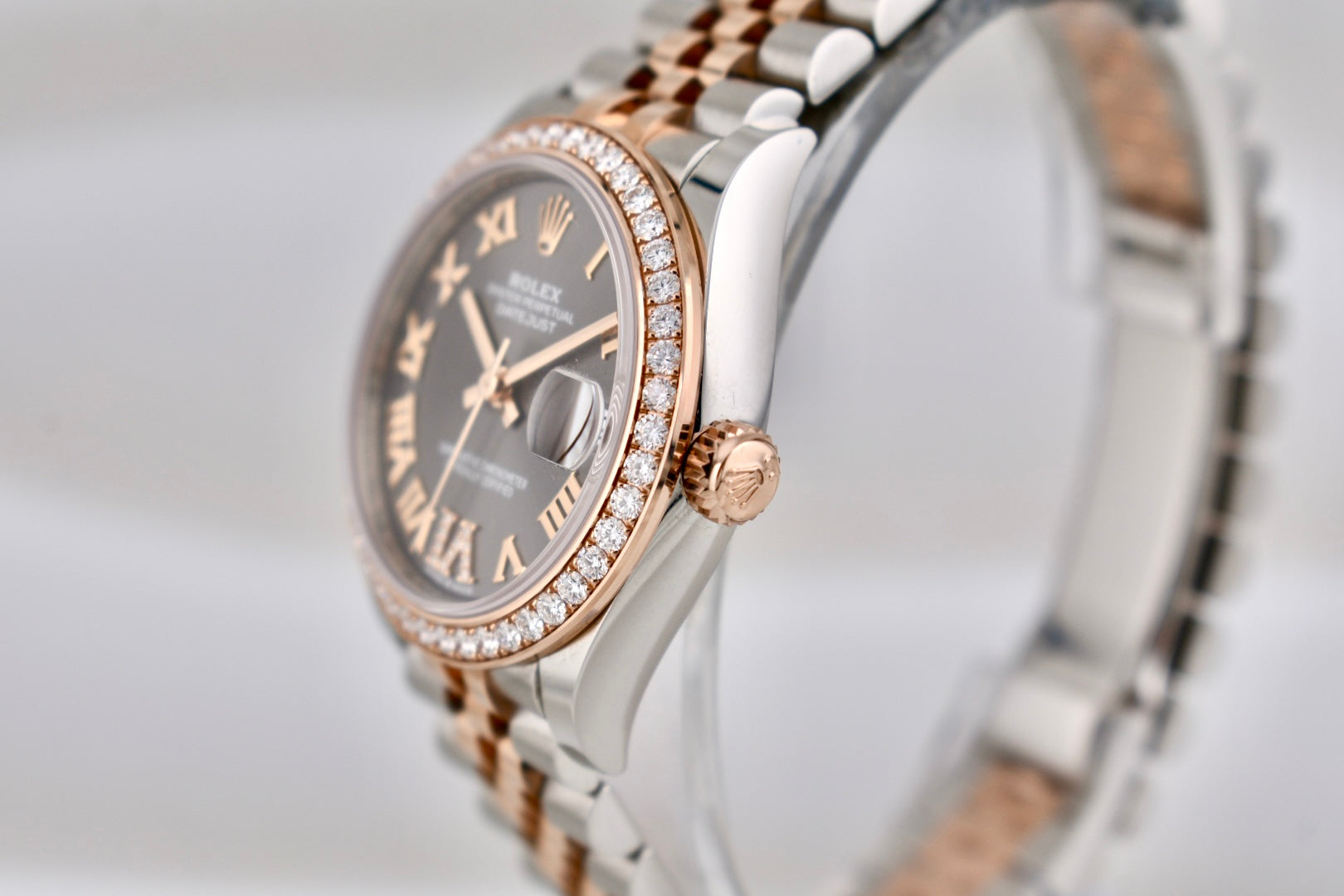 Rolex Datejust 31 Two Tone Everose Gold Factory Diamond Bezel Slate Dial 278381RBR 2023