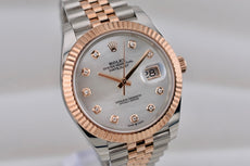Rolex Datejust 41 Two Tone Everose Gold Mother of Pearl Diamond Dial 126331 2022