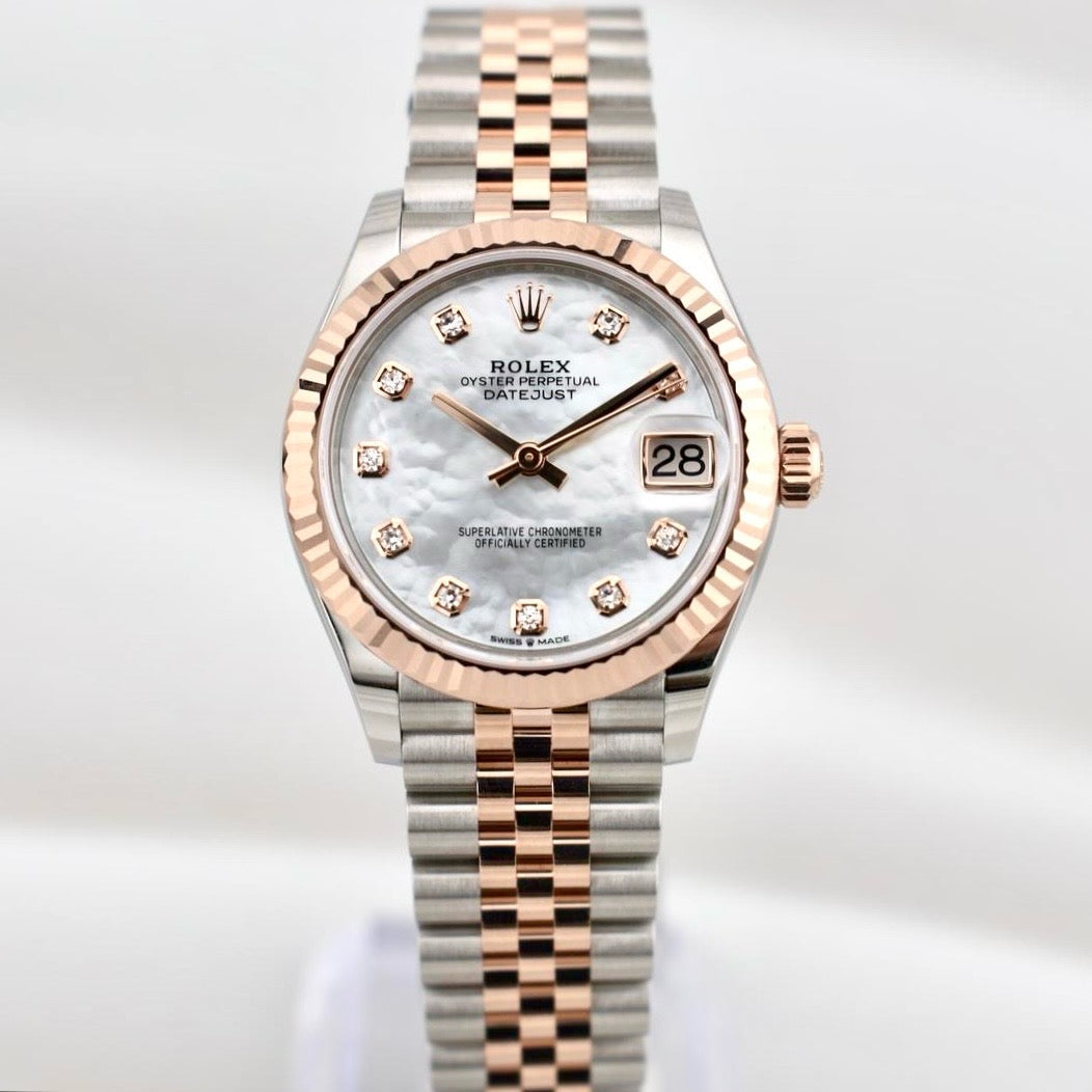 Rolex Datejust 31 Two Tone Everose Gold Mother of Pearl Diamond Dial 278271 2025