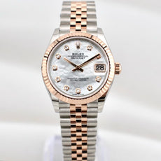Rolex Datejust 31 Two Tone Everose Gold Mother of Pearl Diamond Dial 278271 2025