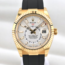 Rolex Sky Dweller Yellow Gold Oysterflex White Dial 336238 2024