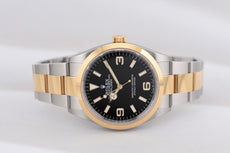 Rolex Explorer 36 Two Tone Yellow Gold Black Dial 124273 2023