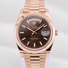 Rolex Day Date 40 Everose Gold Chocolate Dial 228235 2024