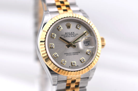 Rolex Lady Datejust 28 Two Tone Silver Diamond Dial 279173 2024