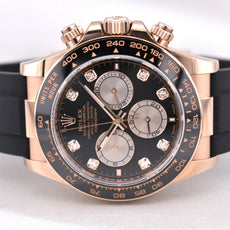 Rolex Cosmograph Daytona Everose Gold Oysterflex Black Diamond Dial 126515LN 2025