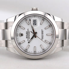 Rolex Datejust 41 White Index Dial Oyster Band 126300 2026