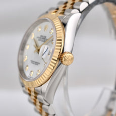 Rolex Datejust 36 Two Tone Yellow Gold Mother of Pearl Diamond Dial 126233 2025