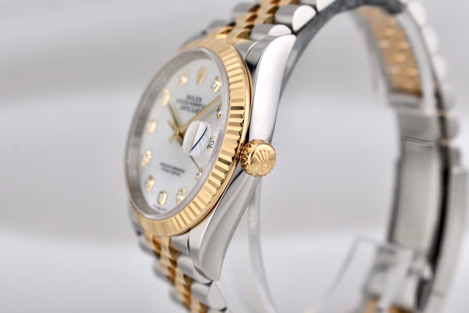Rolex Datejust 36 Two Tone Yellow Gold Mother of Pearl Diamond Dial 126233 2025
