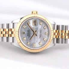 Rolex Lady Datejust 28 Mother of Pearl Diamond Dial Two Tone Yellow Gold 279173 2025
