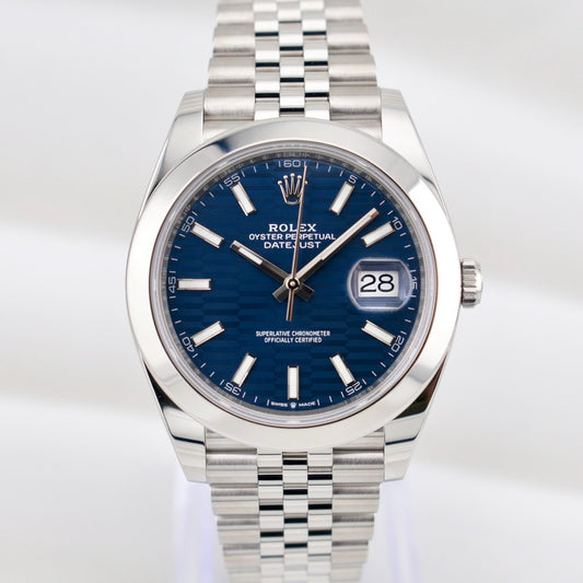 Rolex Datejust 41 Blue Fluted Motif Dial 126300 2023