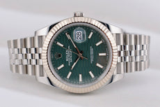 Rolex Datejust 41 Mint Green Fluted Motif Dial 126334 2024