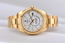 Rolex Sky Dweller Yellow Gold White Dial Oyster Band 326938 2022