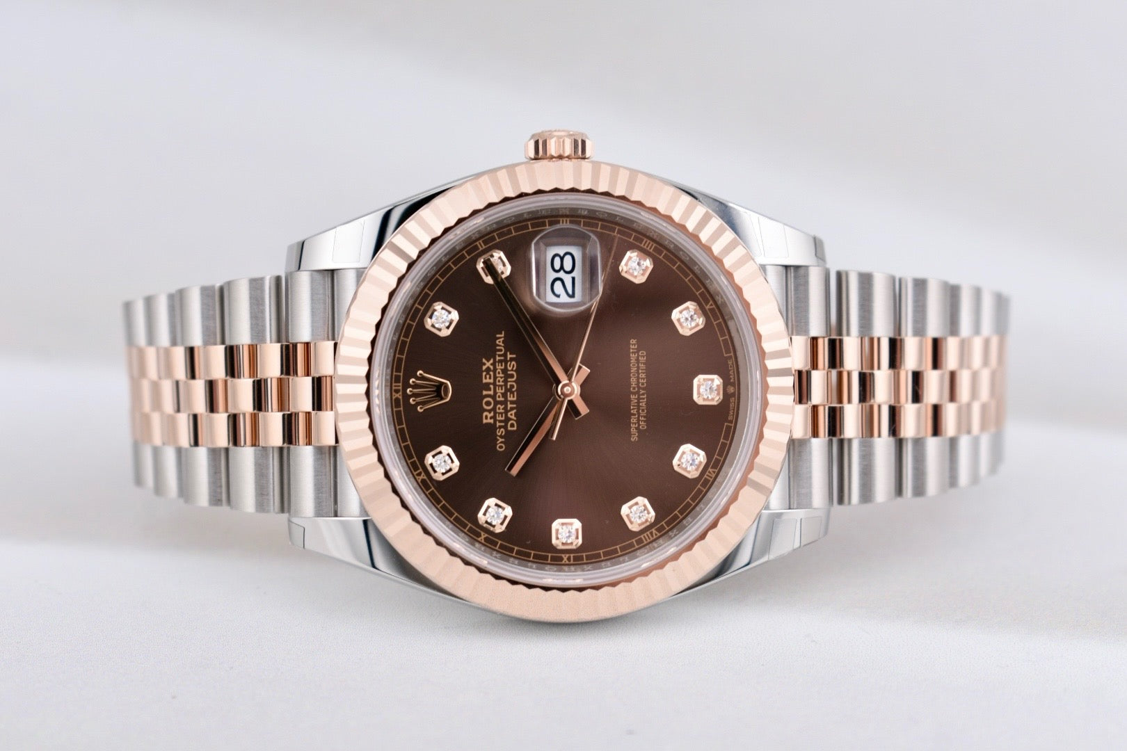 Rolex Datejust 41 Two Tone Chocolate Diamond Dial 126331 2025