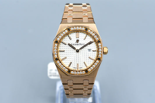 Audemars Piguet Royal Oak Selfwinding Rose Gold Factory Diamond Bezel 15551OR 2017