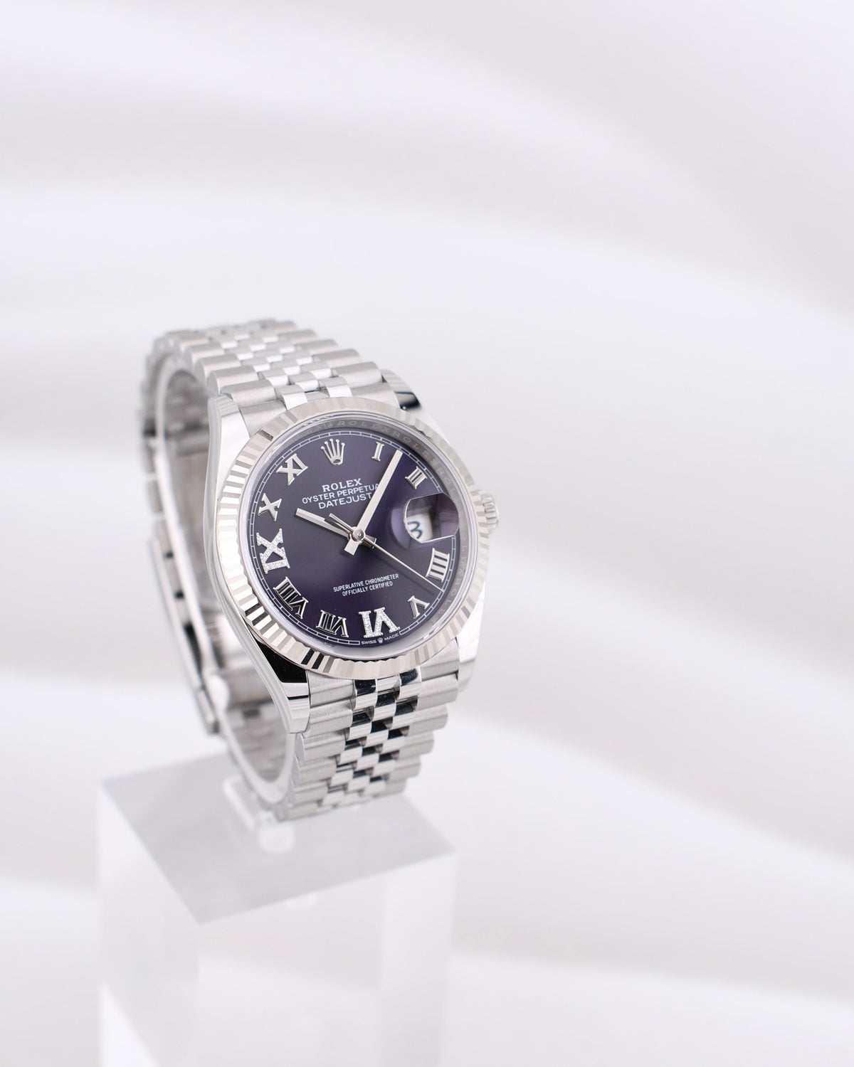 Rolex Datejust 36 Aubergine Purple Diamond VI and IX 126234 2026