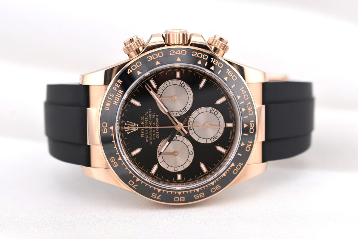 Rolex Cosmograph Daytona Rose Gold Oysterflex Black Dial 126515LN 2025