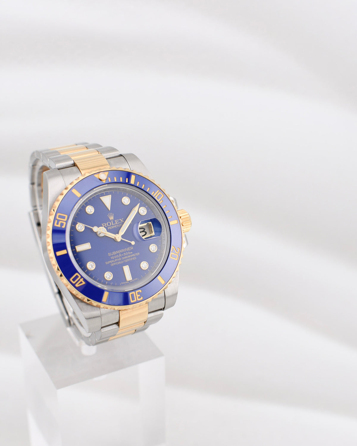 Rolex Submariner Date Bluesy Flat Blue Serti Dial 116613LB 2011