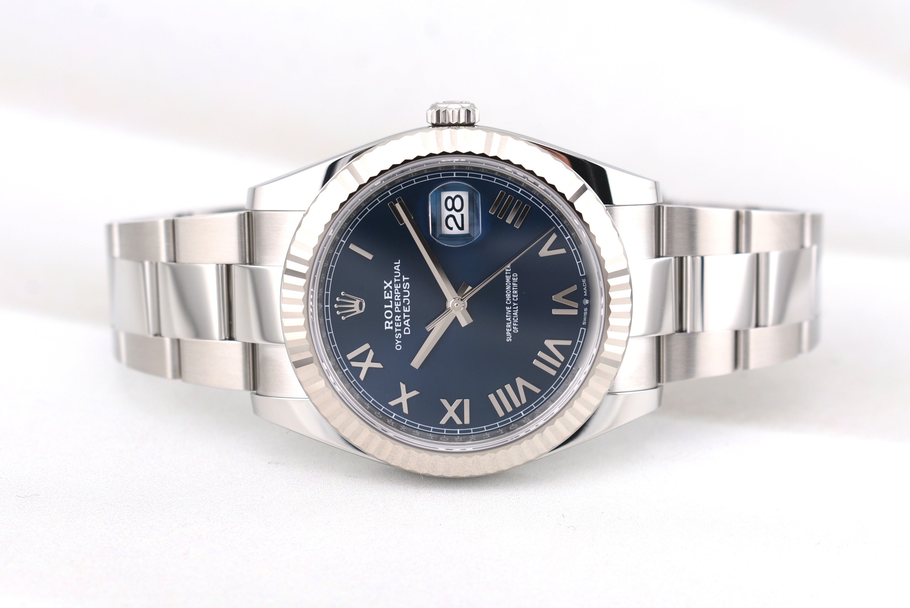Rolex Datejust 41 Bright Blue Roman Oyster Band 126334 2026