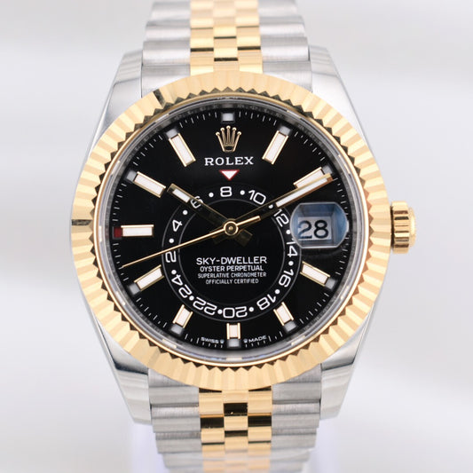 Rolex Sky Dweller Two Tone Yellow Gold Black Dial 336933 2025
