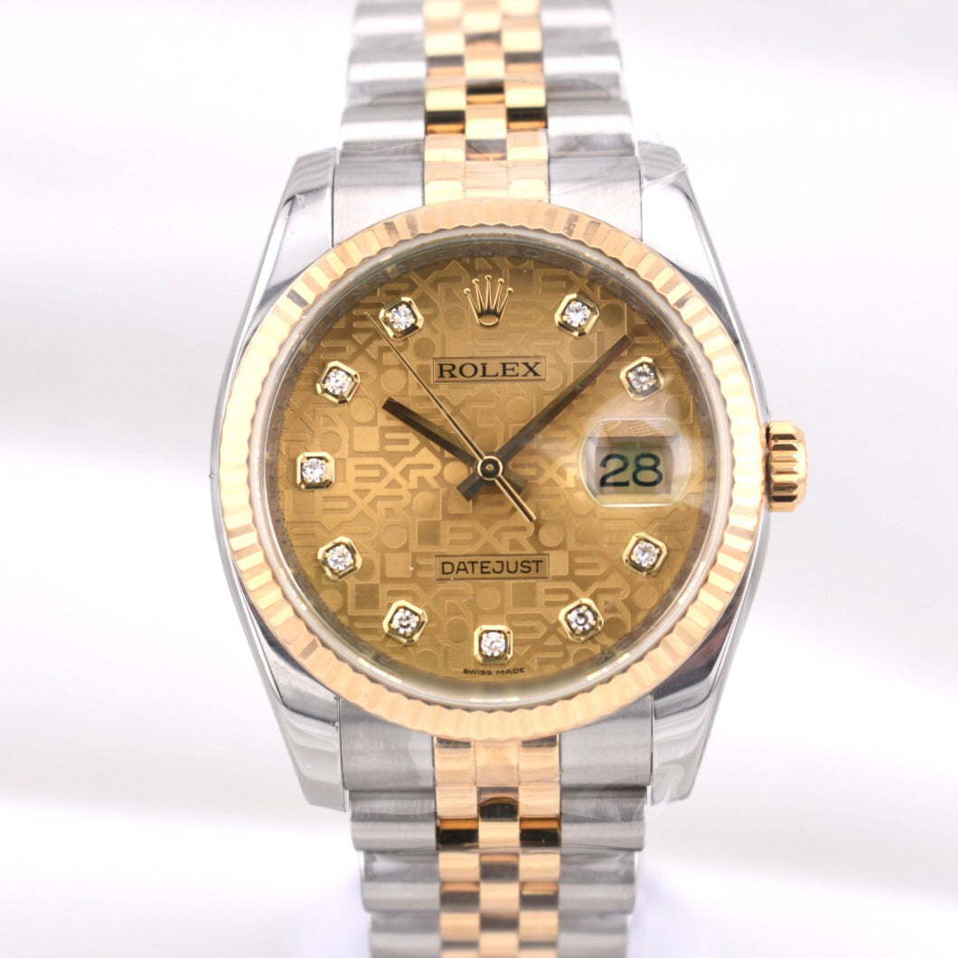 Rolex Datejust 36 Two Tone Champagne Computer Dial 116233