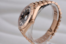 Rolex Day Date 40 Eisenkiesel Baguette Diamond Dial Everose Gold 228235