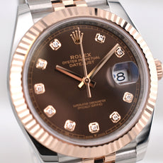 Rolex Datejust 41 Two Tone Chocolate Diamond Dial 126331 2026