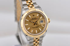 Rolex Lady Datejust 28 Two Tone Yellow Gold Champagne Dial 279173 2025