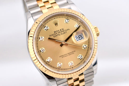 Rolex Datejust 41 Two Tone Champagne Diamond Dial 126333 2025