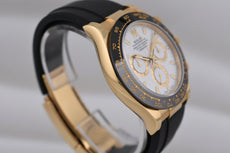 Rolex Cosmograph Daytona Yellow Gold White Dial Oysterflex 116518LN 2018