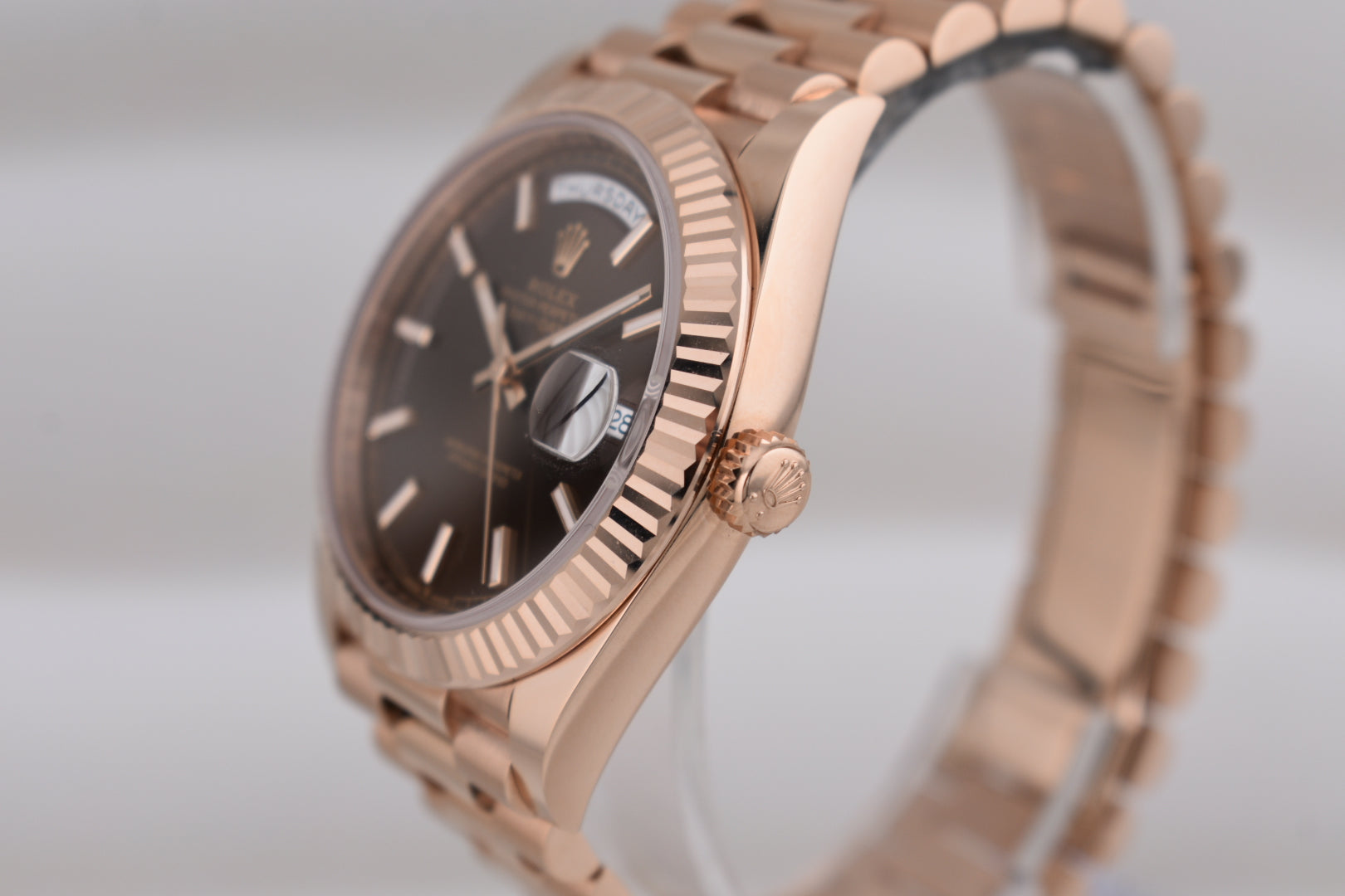 Rolex Day Date 40 Everose Gold Chocolate Dial 228235 2024