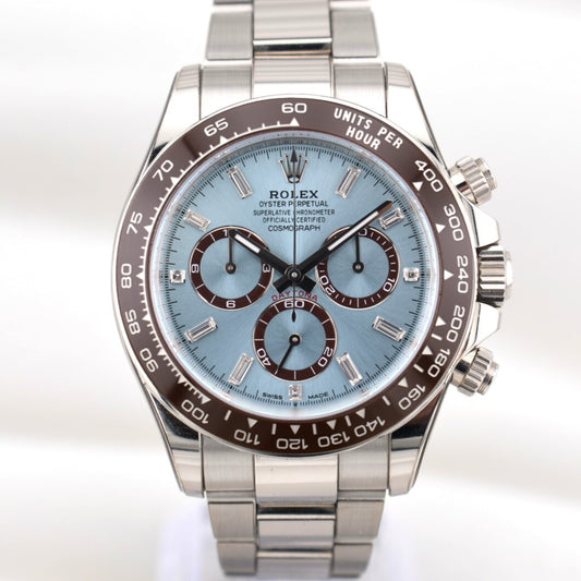 Rolex Cosmograph Daytona Platinum Ice Blue Baguette Dial 126506 2026
