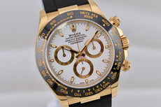 Rolex Cosmograph Daytona Yellow Gold White Dial Oysterflex 116518LN 2018