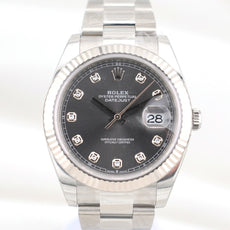 Rolex Datejust 41 Rhodium Diamond Dial Oyster Band 126334 2025