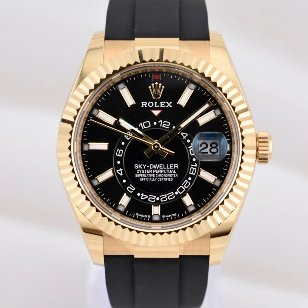 Rolex Sky Dweller Yellow Gold Oysterflex Black Dial 336238 2025
