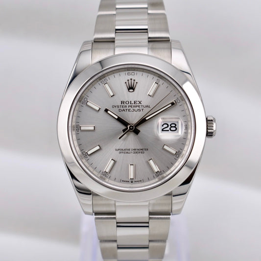 Rolex Datejust 41 Silver Index Dial 126300 2024