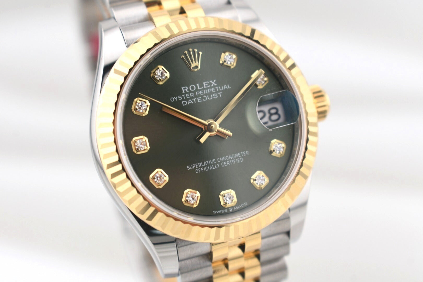 Rolex Datejust 31 Two Tone Olive Green Diamond Dial 278273 2025