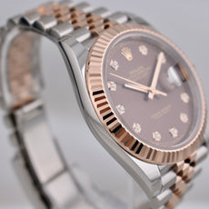 Rolex Datejust 41 Two Tone Chocolate Diamond Dial 126331 2025