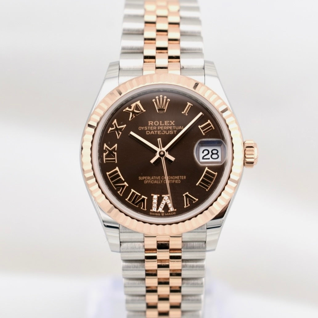 Rolex Datejust 31 Two Tone Everose Gold Chocolate Roman Dial 278271 2021