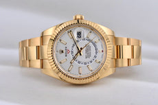 Rolex Sky Dweller Yellow Gold White Dial Oyster Band 326938 2022