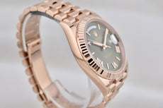 Rolex Day Date 40 Rose Gold Olive Green Dial 228235 2025