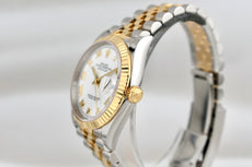 Rolex Datejust 36 Two Tone Yellow Gold White Roman Dial 126233 2025